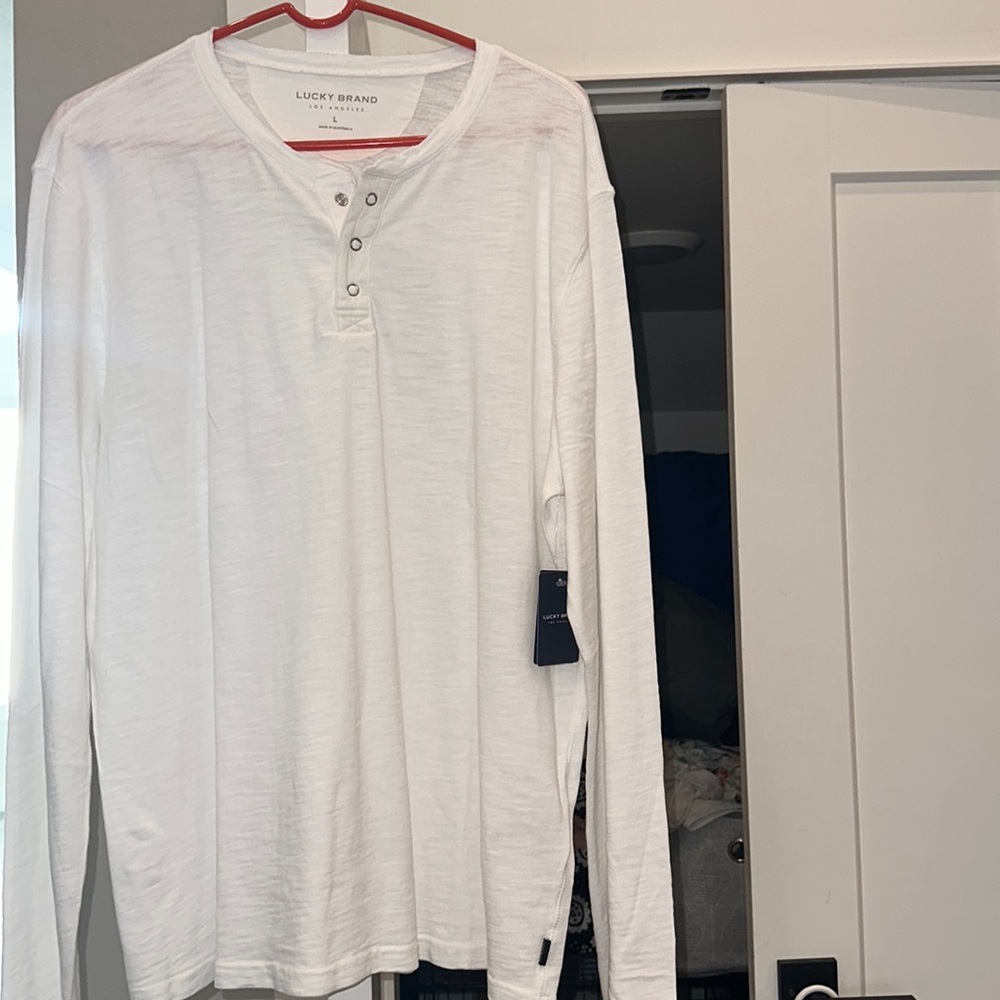 Lucky Brand White Henley